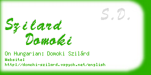 szilard domoki business card